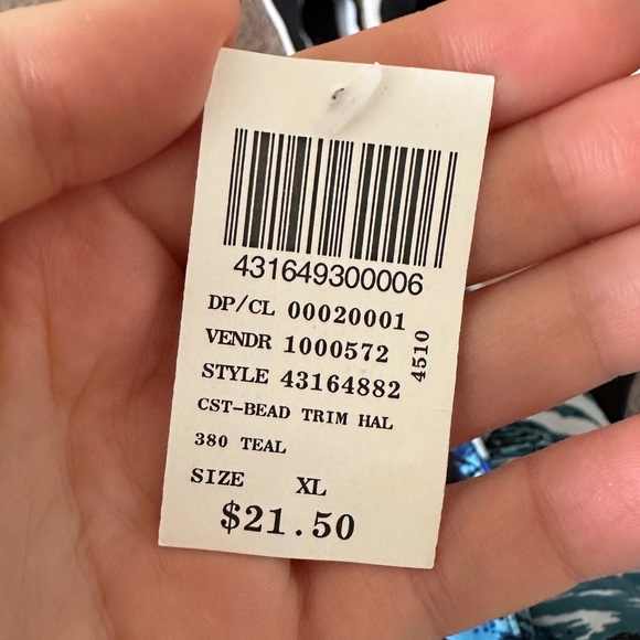 Vintage Wet Seal Beaded Halter Top Size XL - Picture 10 of 13